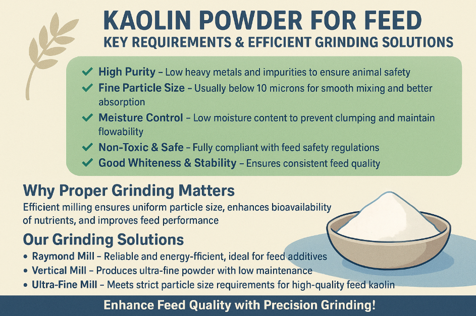 Kaolin Powder for Feed Key Requirements & Efficient Grinding Solutions.png